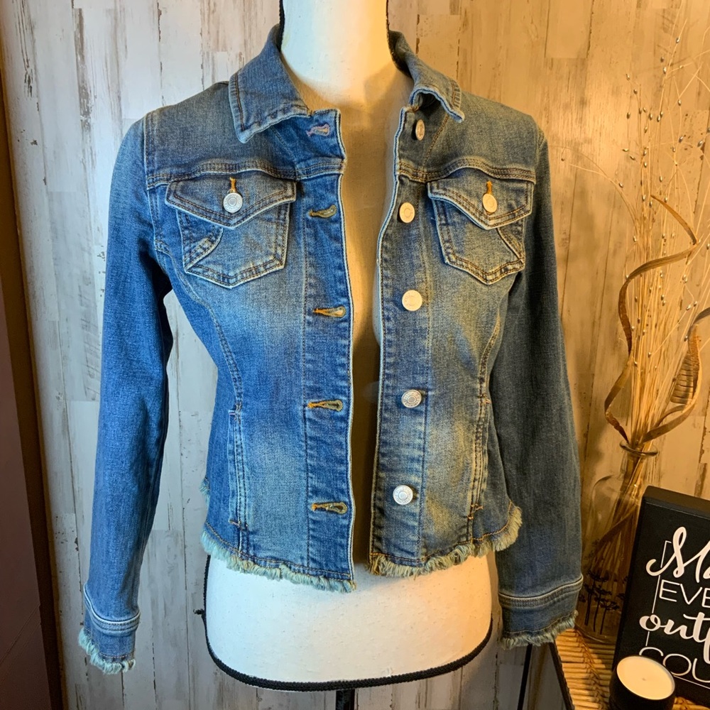 Anthropologie Womens Blue Denim Jean Jacket